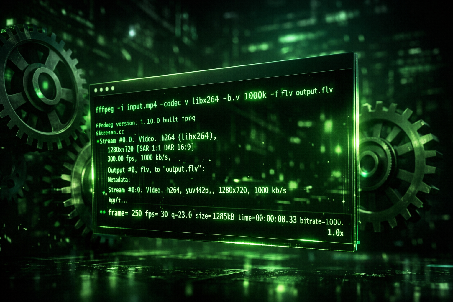 FFmpeg streaming diagram for live broadcasting to Shoutcast Net
