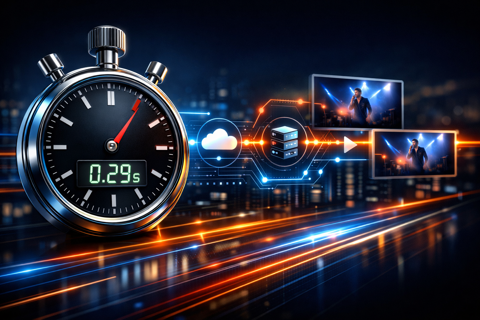 Audio mixer and streaming dashboard showing settings to reduce live streaming latency